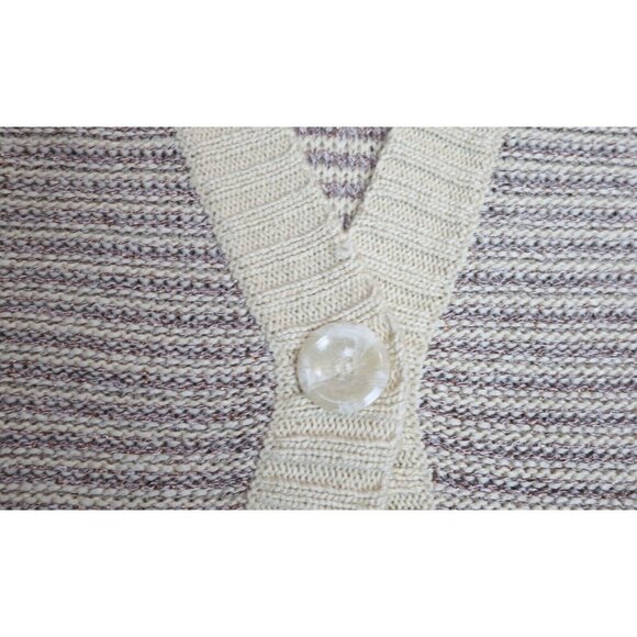 WOMEN'S BEIGE SHORT SLEEVE CARDIGAN SWEATER - CANDA COLLECTION AT C&A - SIZE L - Picture 3 of 5